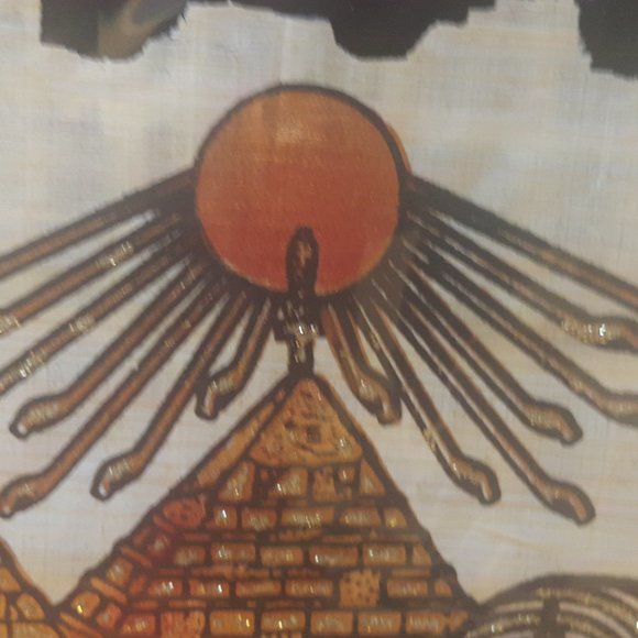 Hand-painted papyrus painted souvenir portrait (The Sphinx Design) - Picture 4 of 16